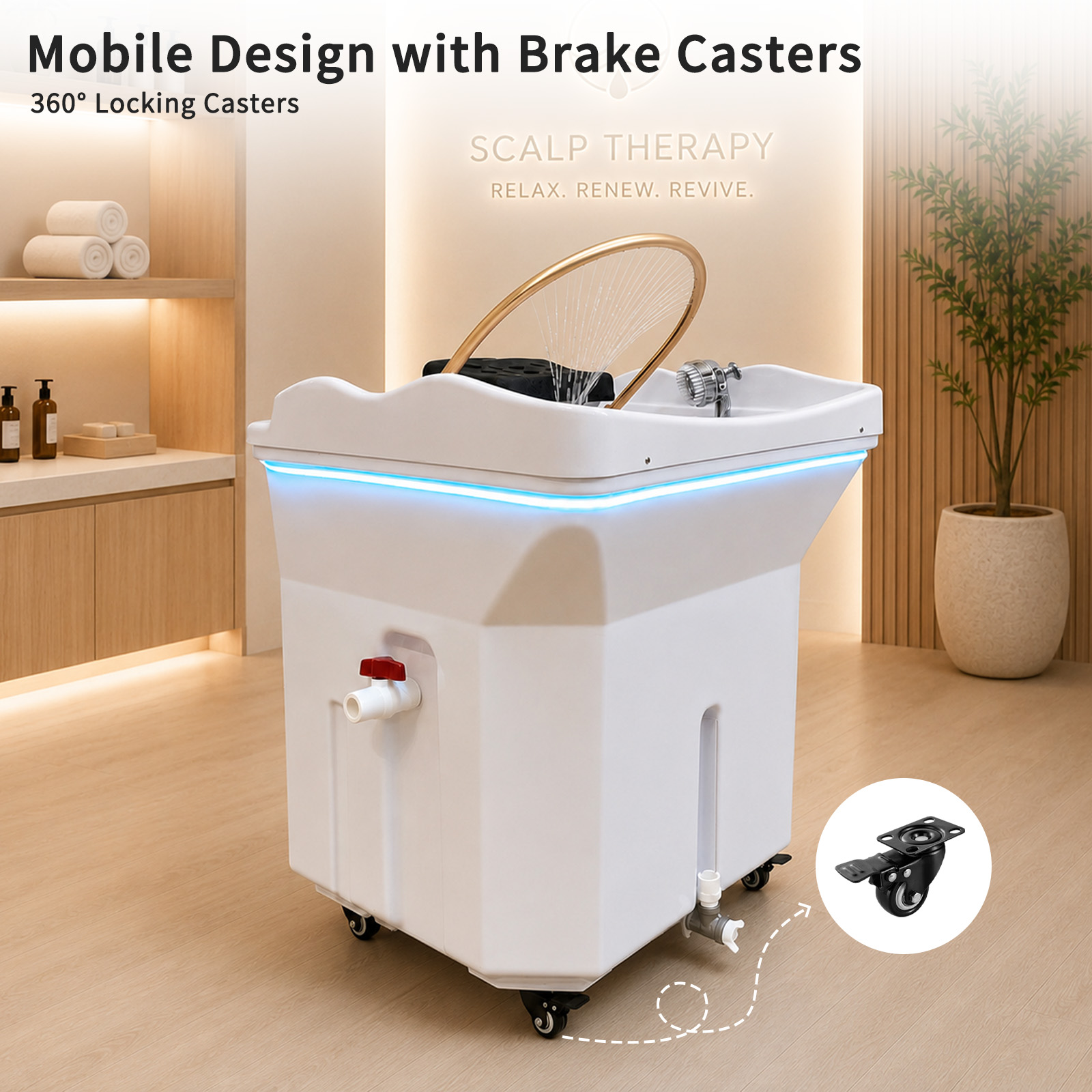 Head SPA Shampoo Basin with 60 - Spa Wellness Images review and price
