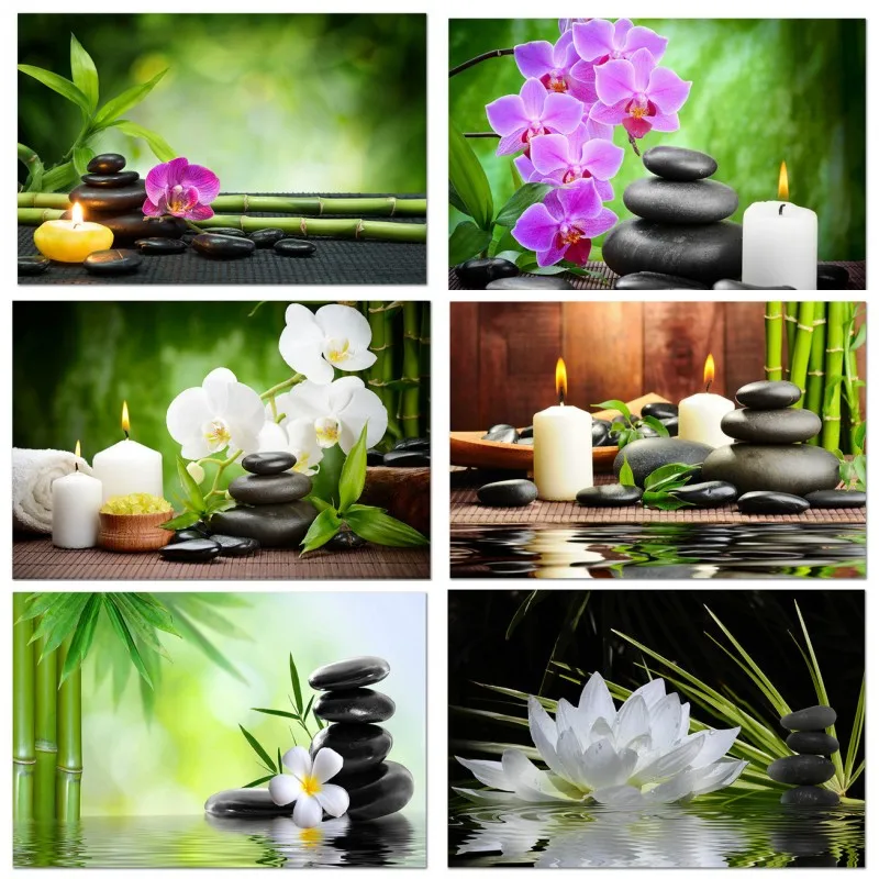 Zen Spa Still Life Canvas Wall - Spa Wellness Images review and price
