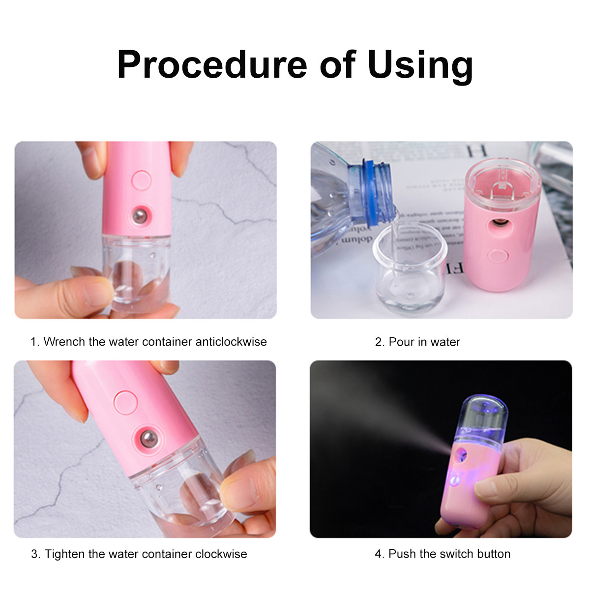 2Pcs Nano Mini Portable Mist S - Facial Steamer Nano review and price
