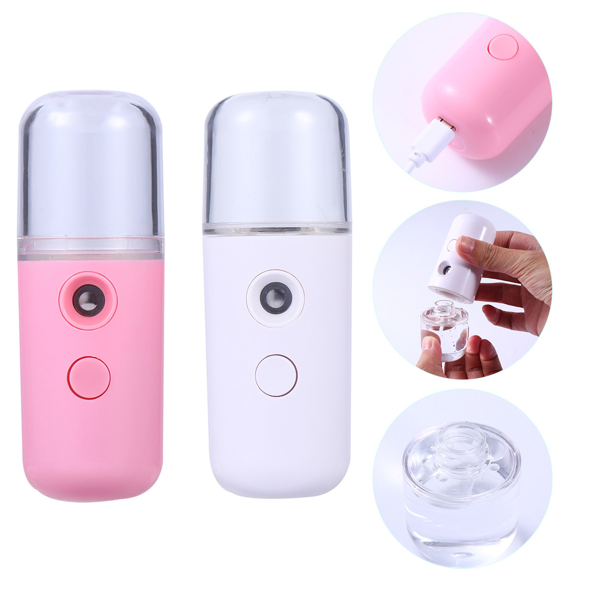 2Pcs Nano Mini Portable Mist S - Facial Steamer Nano review and price